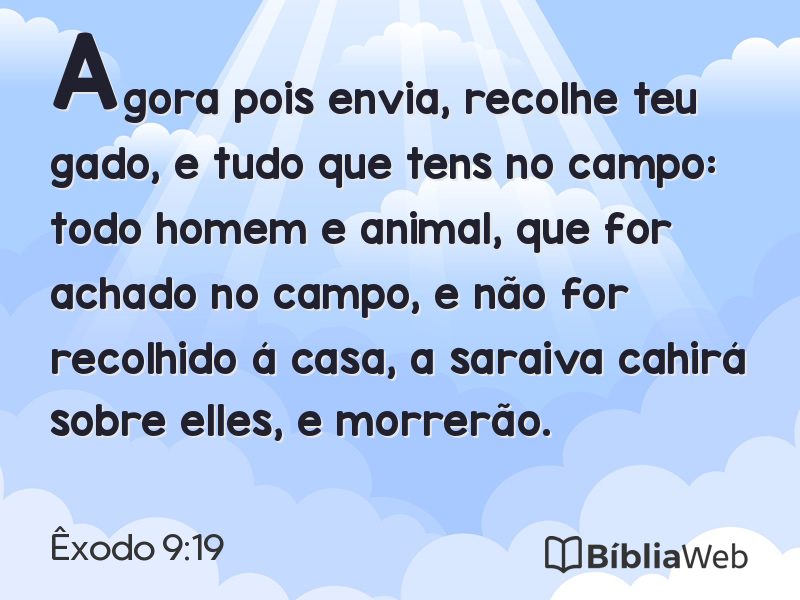 Êxodo 9:19 em imagem para compartilhar