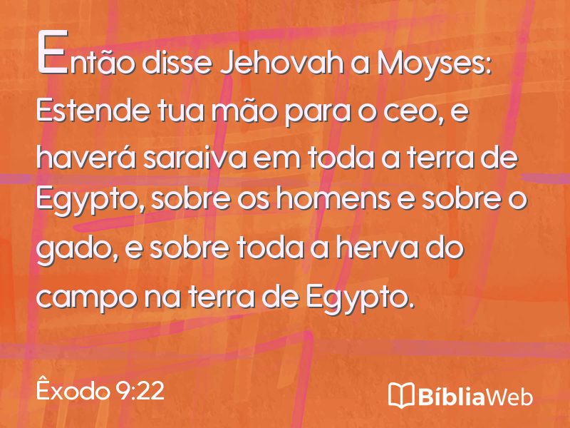 Êxodo 9:22 em imagem para compartilhar