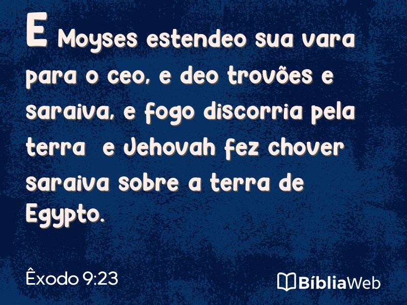Êxodo 9:23 em imagem para compartilhar