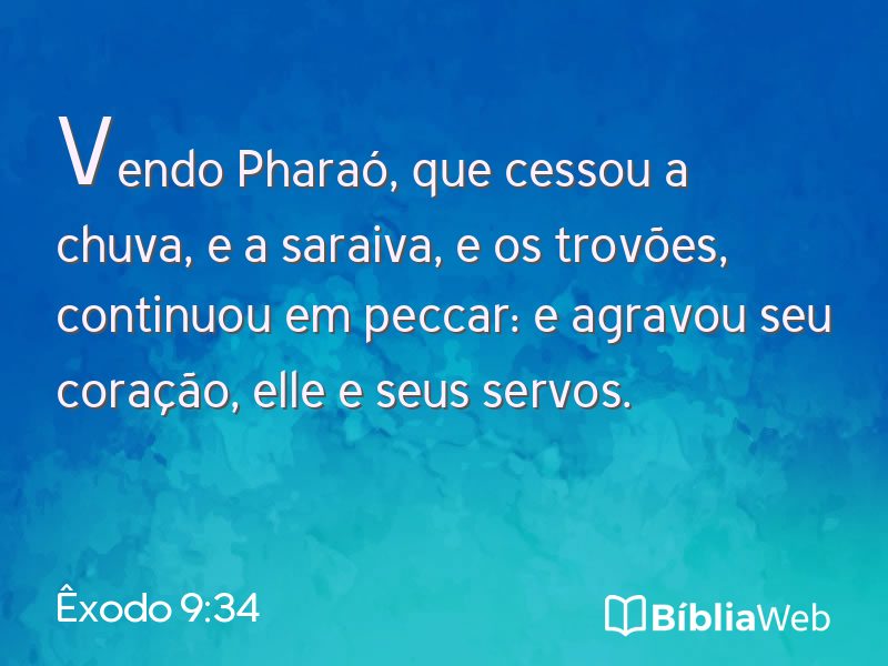 Êxodo 9:34 em imagem para compartilhar