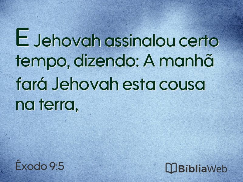 Êxodo 9:5 em imagem para compartilhar