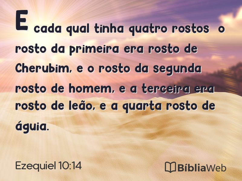 Ezequiel 10:14 em imagem para compartilhar