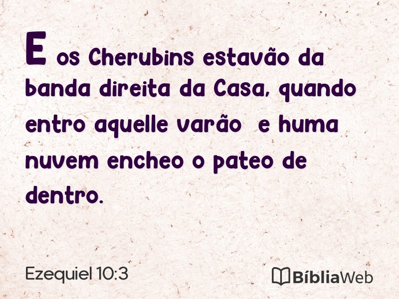 Ezequiel 10:3 em imagem para compartilhar