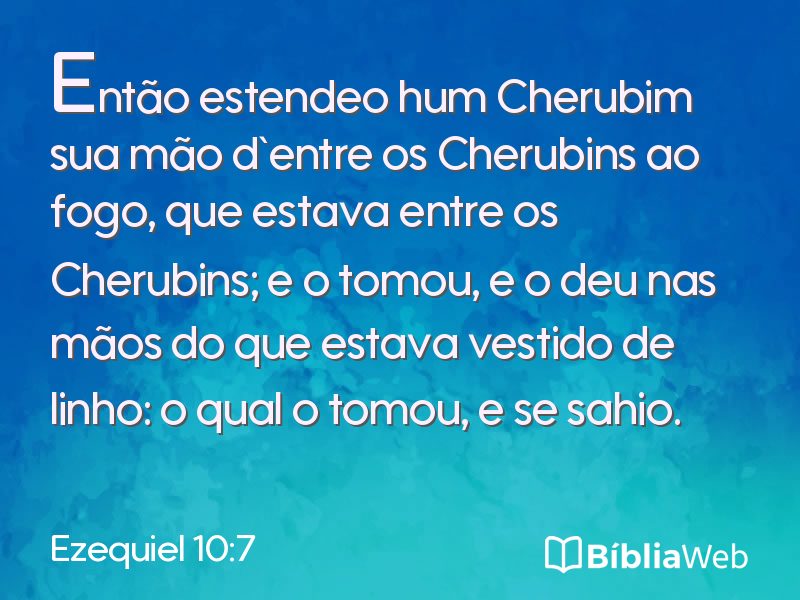 Ezequiel 10:7 em imagem para compartilhar