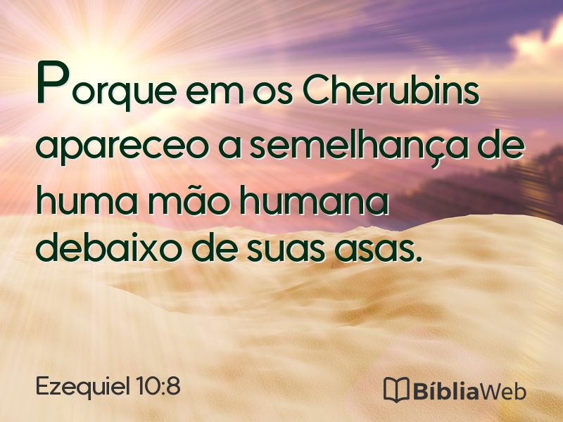 Ezequiel 10:8 em imagem para compartilhar
