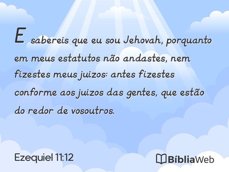 Ezequiel 11:12 em imagem para compartilhar