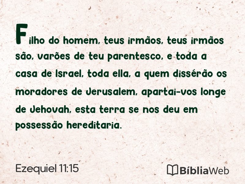 Ezequiel 11:15 em imagem para compartilhar