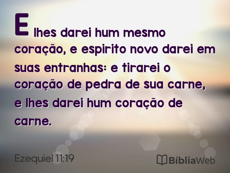 Ezequiel 11:19 em imagem para compartilhar