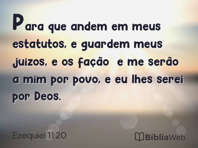 Ezequiel 11:20 em imagem para compartilhar