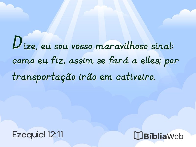 Ezequiel 12:11 em imagem para compartilhar