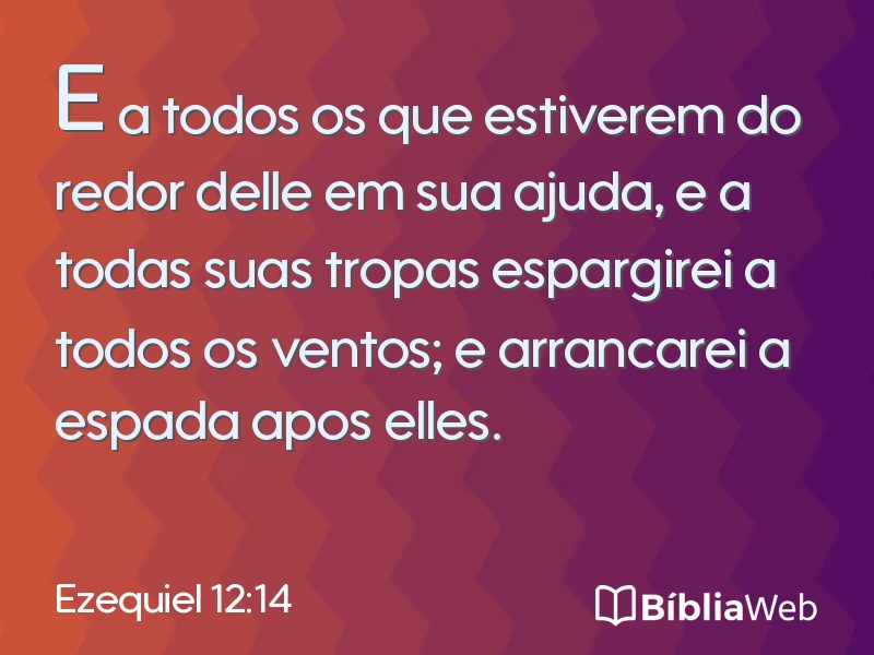 Ezequiel 12:14 em imagem para compartilhar