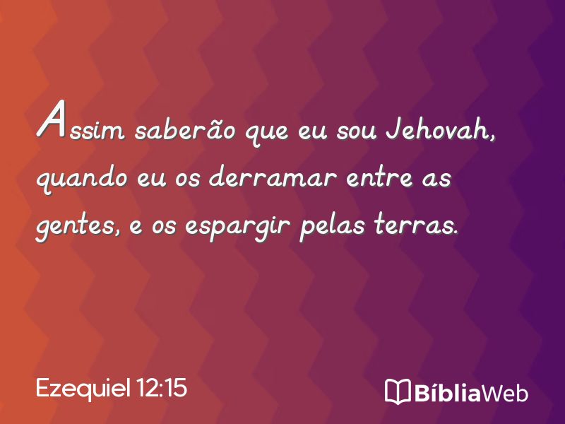 Ezequiel 12:15 em imagem para compartilhar