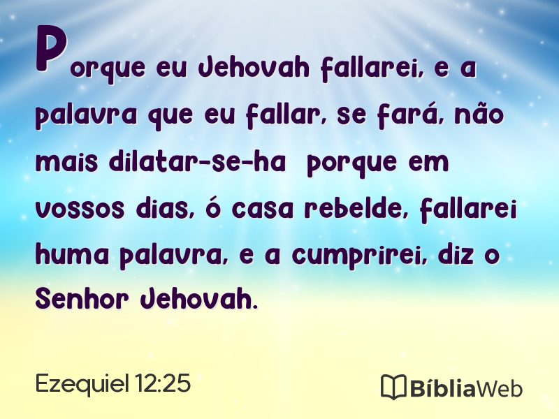 Ezequiel 12:25 em imagem para compartilhar
