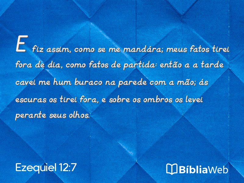 Ezequiel 12:7 em imagem para compartilhar