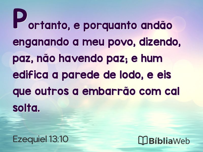 Ezequiel 13:10 em imagem para compartilhar