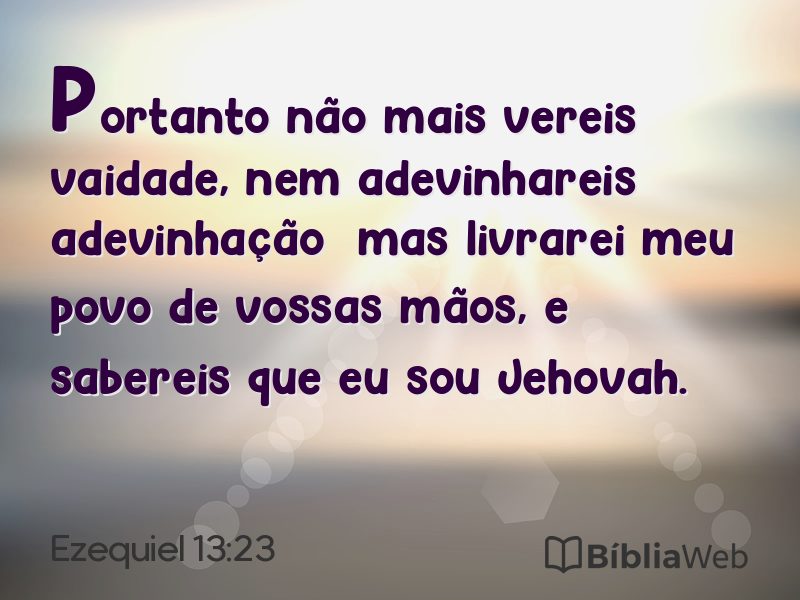 Ezequiel 13:23 em imagem para compartilhar