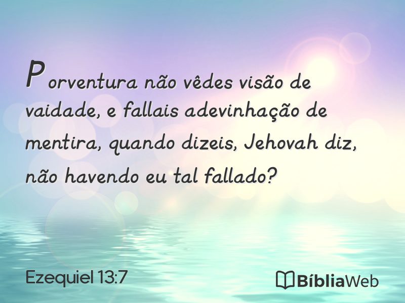Ezequiel 13:7 em imagem para compartilhar