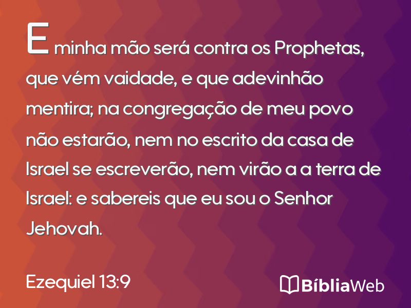 Ezequiel 13:9 em imagem para compartilhar