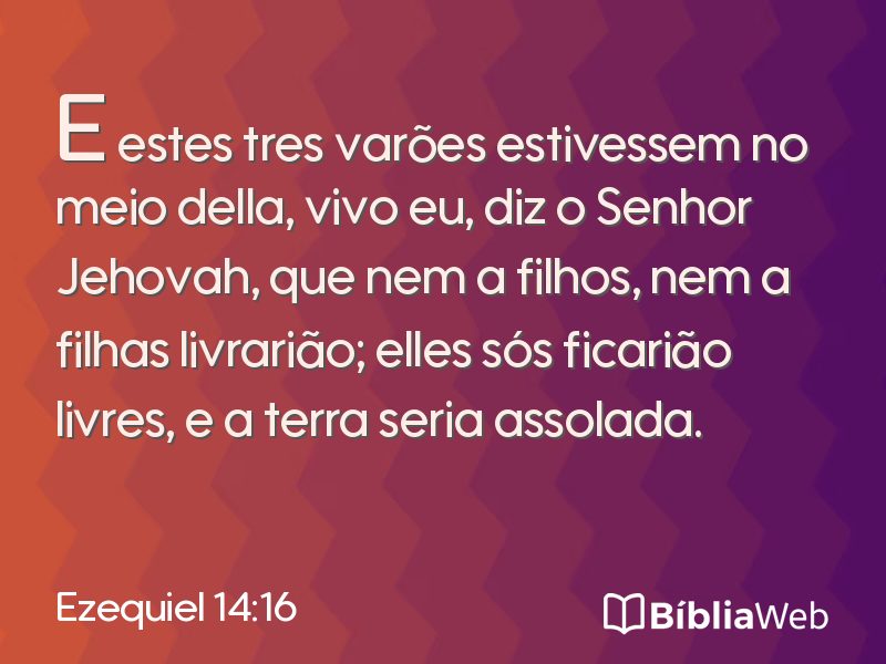 Ezequiel 14:16 em imagem para compartilhar