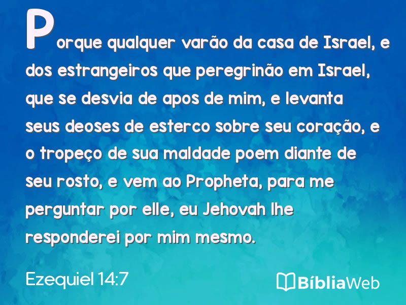 Ezequiel 14:7 em imagem para compartilhar