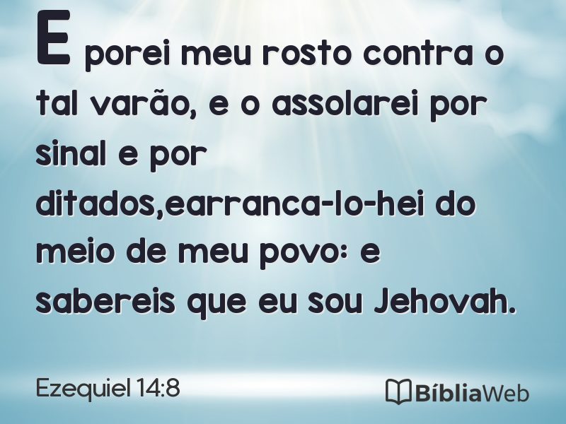 Ezequiel 14:8 em imagem para compartilhar