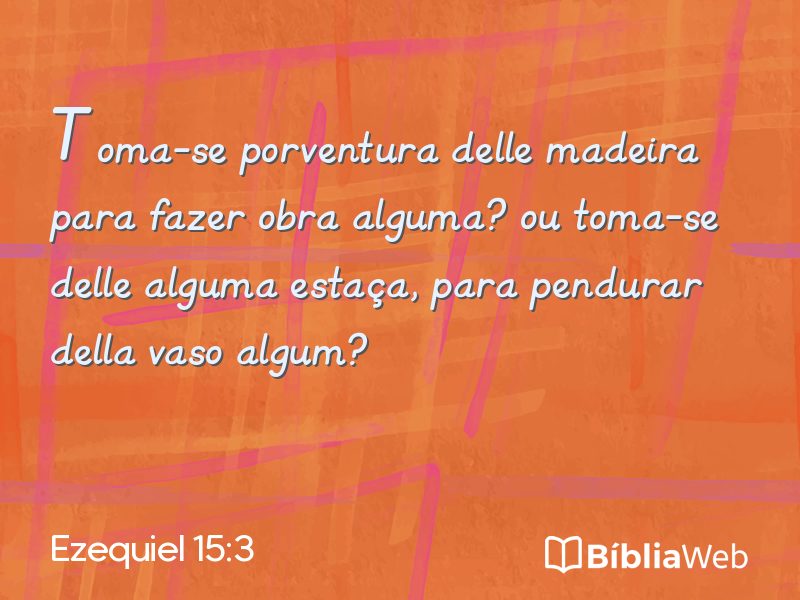 Ezequiel 15:3 em imagem para compartilhar