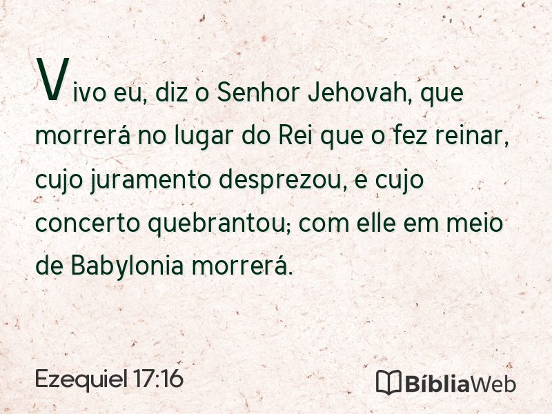Ezequiel 17:16 em imagem para compartilhar