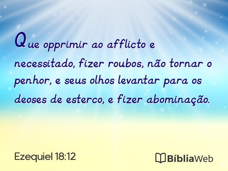 Ezequiel 18:12 em imagem para compartilhar