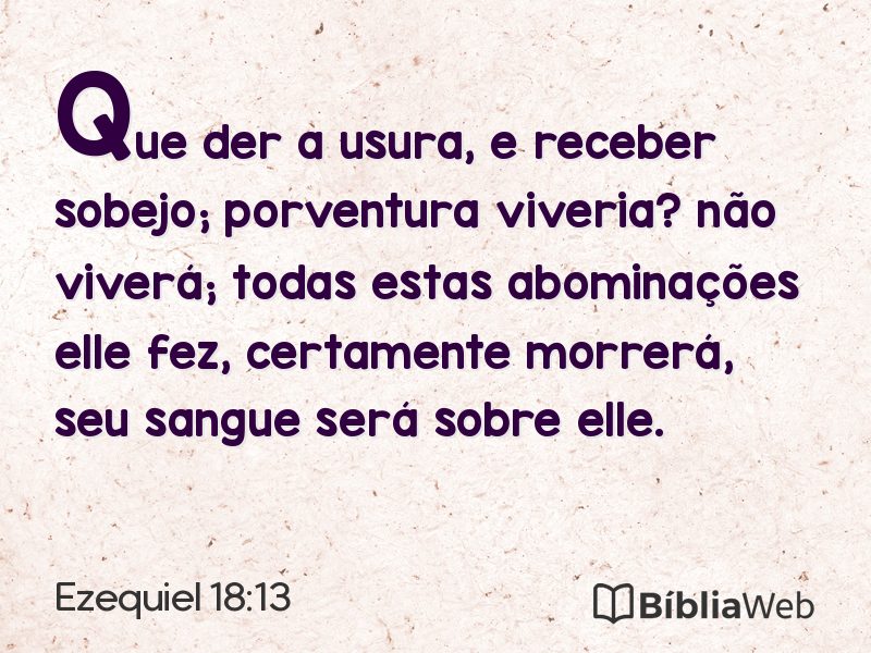 Ezequiel 18:13 em imagem para compartilhar
