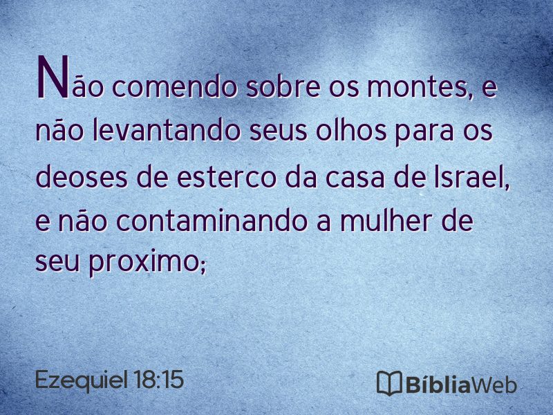 Ezequiel 18:15 em imagem para compartilhar