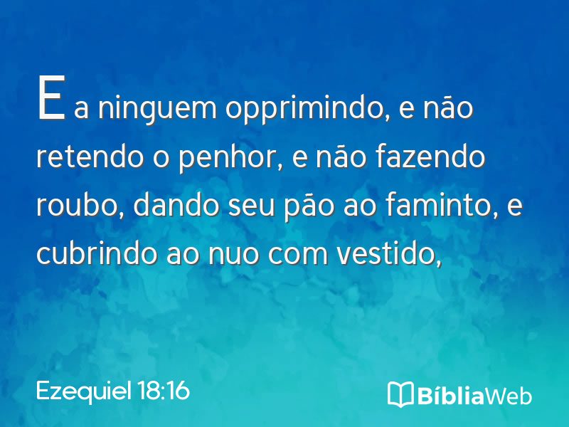 Ezequiel 18:16 em imagem para compartilhar