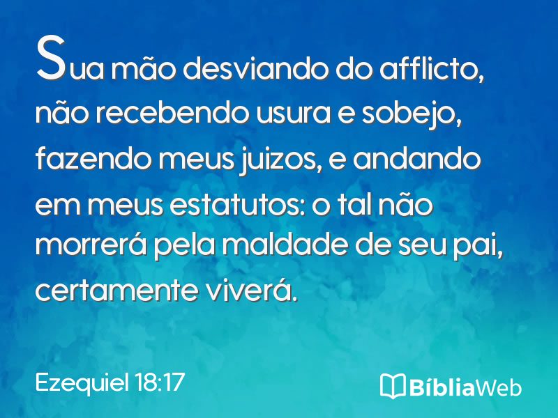 Ezequiel 18:17 em imagem para compartilhar
