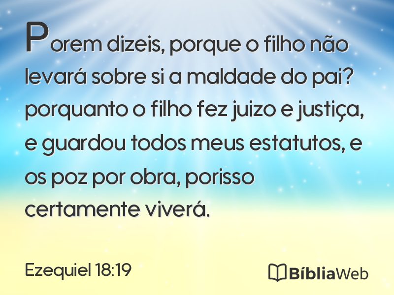 Ezequiel 18:19 em imagem para compartilhar
