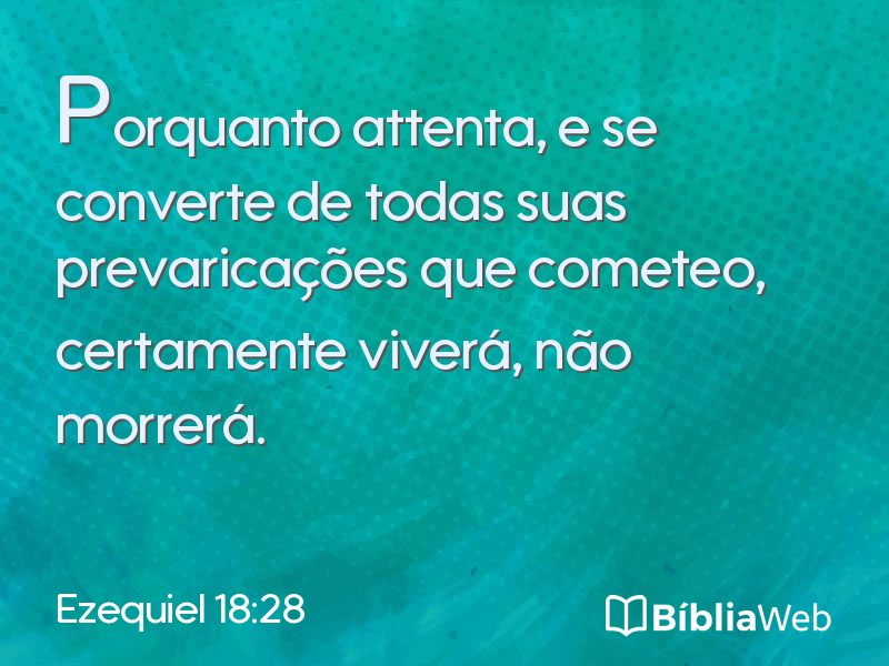 Ezequiel 18:28 em imagem para compartilhar