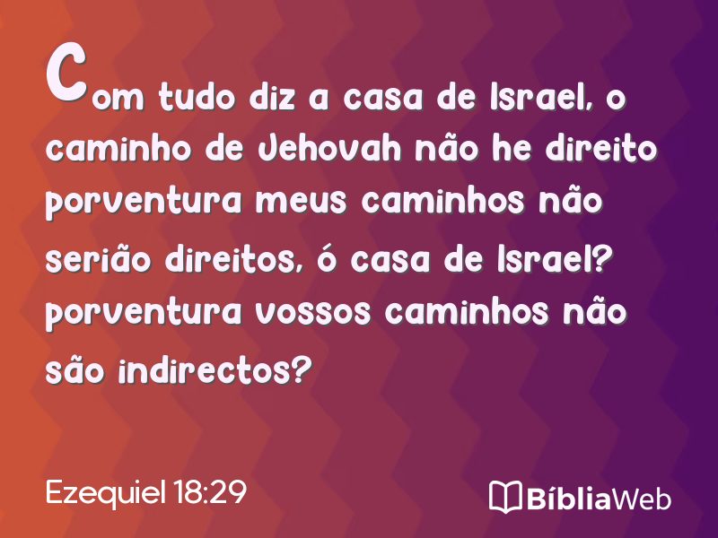 Ezequiel 18:29 em imagem para compartilhar