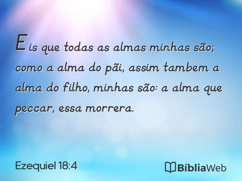 Ezequiel 18:4 em imagem para compartilhar