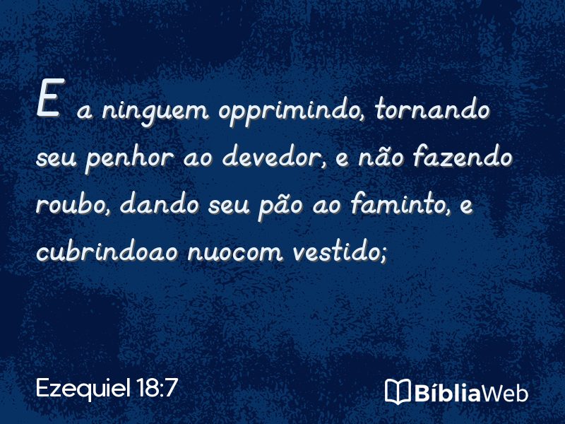 Ezequiel 18:7 em imagem para compartilhar