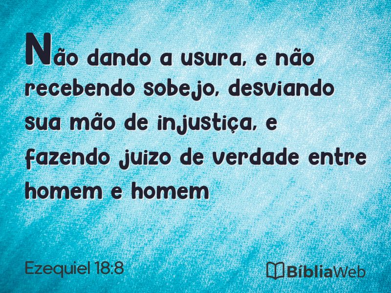 Ezequiel 18:8 em imagem para compartilhar