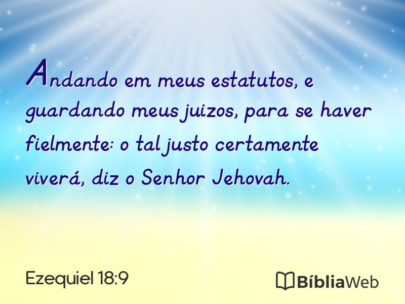 Ezequiel 18:9 em imagem para compartilhar