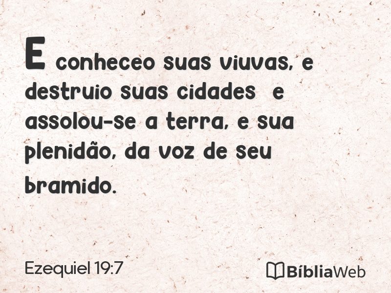 Ezequiel 19:7 em imagem para compartilhar