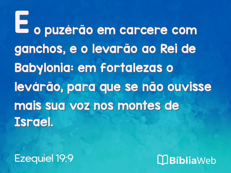 Ezequiel 19:9 em imagem para compartilhar