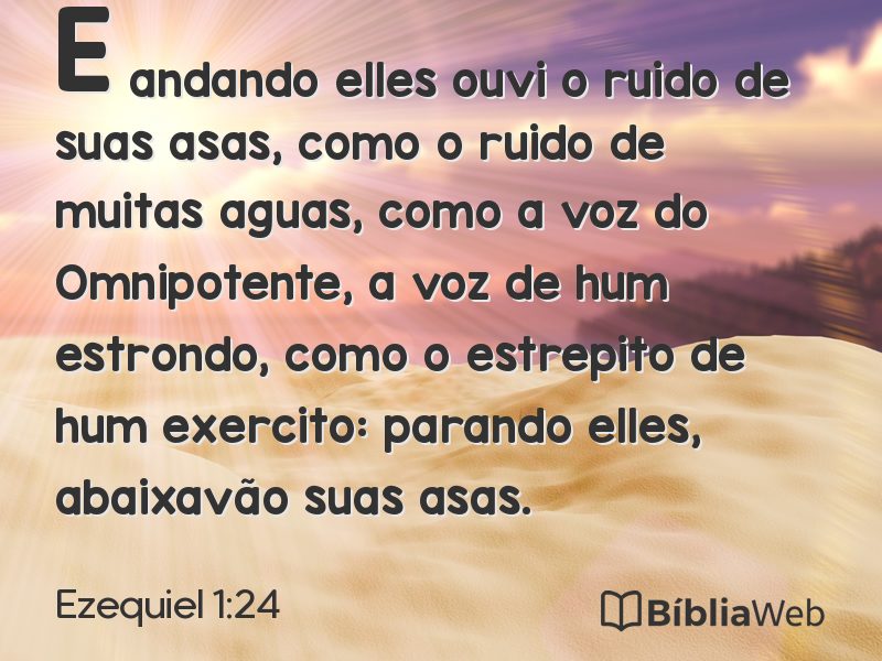 Ezequiel 1:24 em imagem para compartilhar