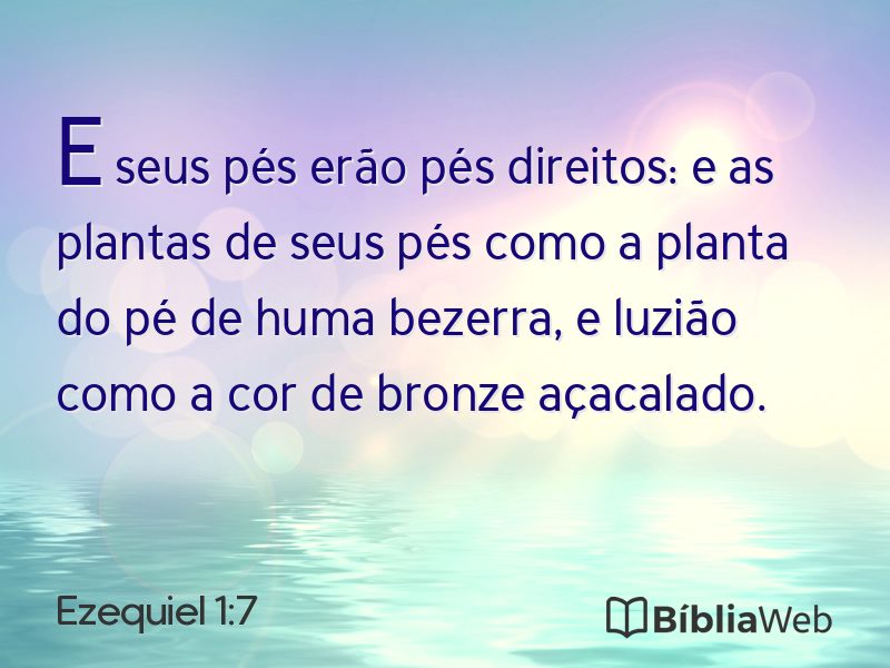 Ezequiel 1:7 em imagem para compartilhar