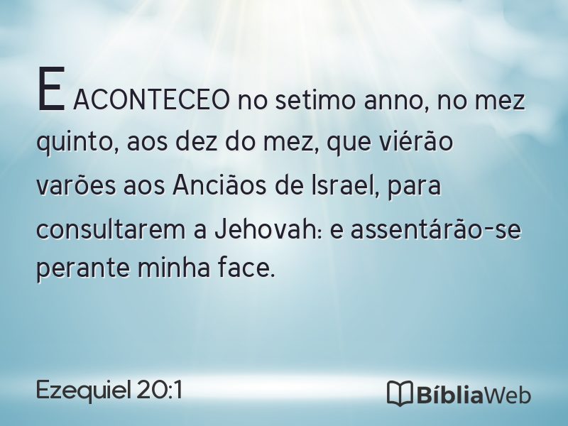 Ezequiel 20:1 em imagem para compartilhar