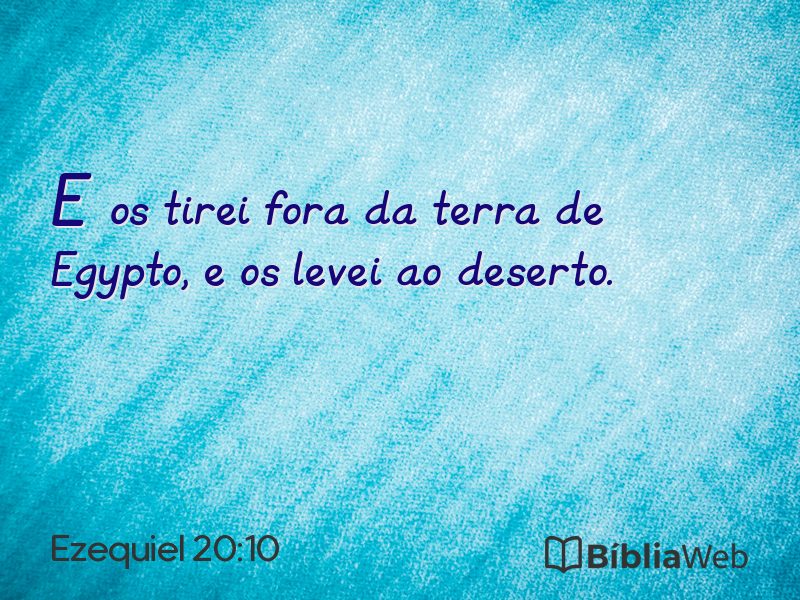 Ezequiel 20:10 em imagem para compartilhar