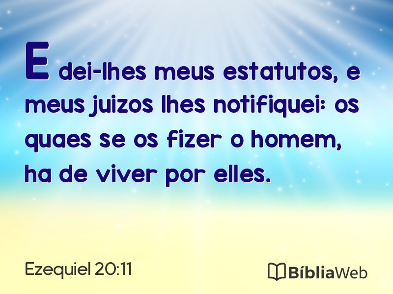 Ezequiel 20:11 em imagem para compartilhar
