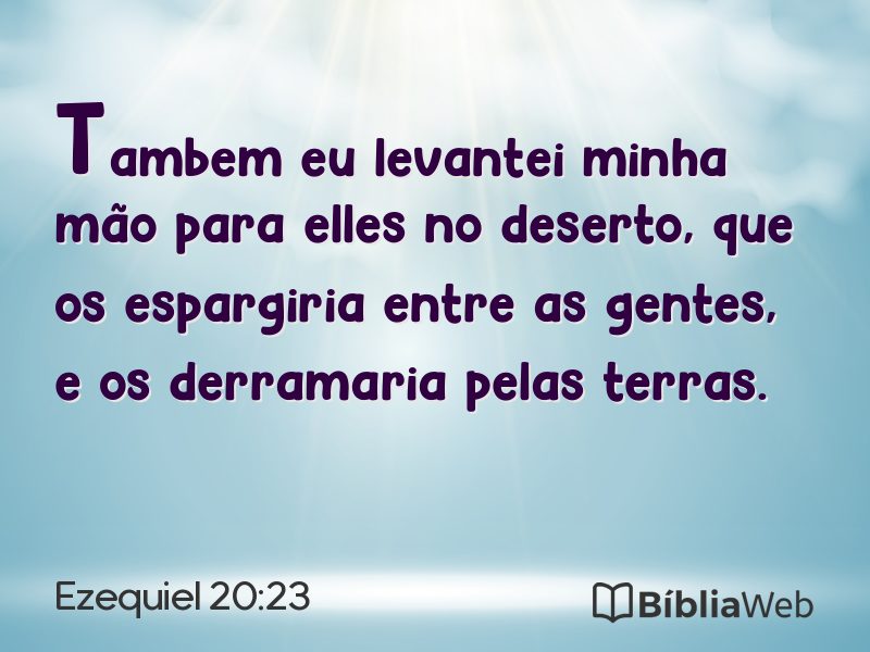Ezequiel 20:23 em imagem para compartilhar
