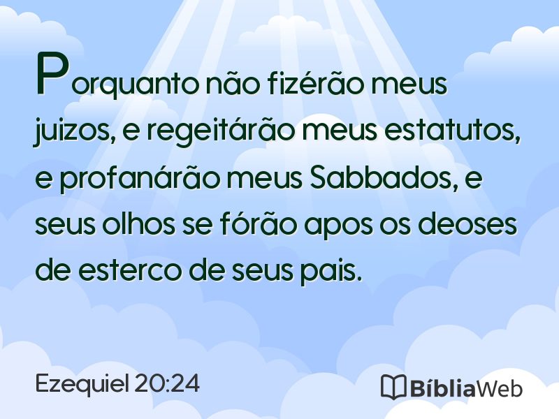 Ezequiel 20:24 em imagem para compartilhar