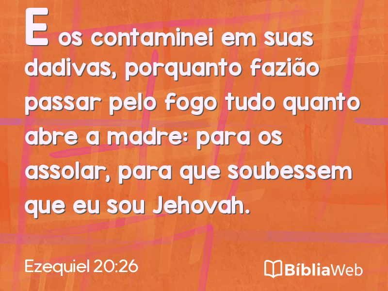 Ezequiel 20:26 em imagem para compartilhar