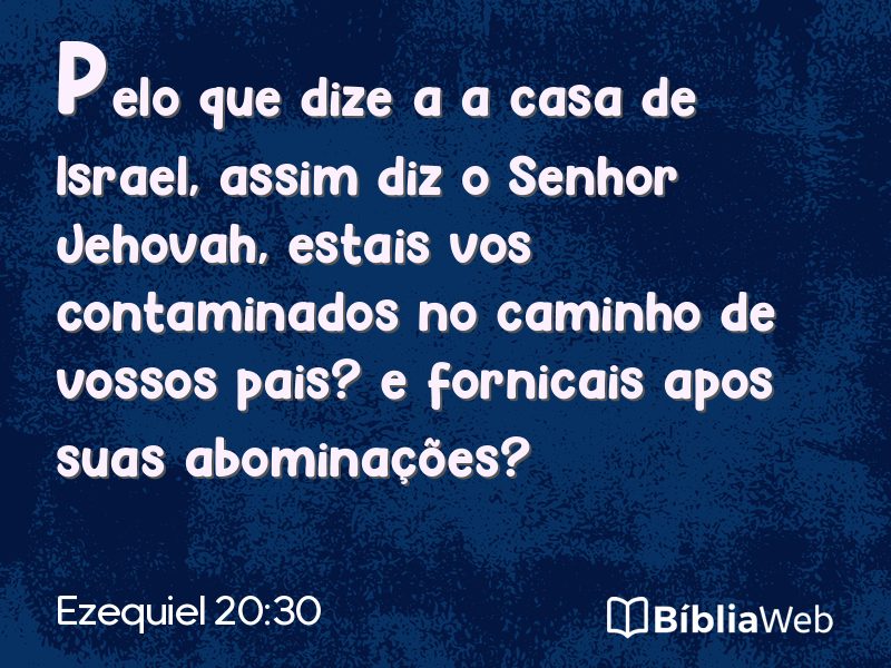 Ezequiel 20:30 em imagem para compartilhar